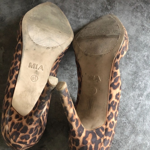 Mia Margo Leopard Print D'Orsay Heels 8.5 - Picture 7 of 8